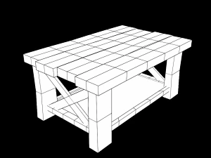 wooden table 3D Model