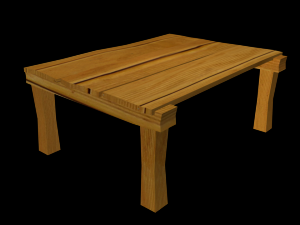 wooden table Model 3D