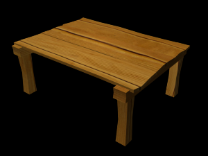 wooden table 3D Model