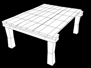 wooden table 3D Model