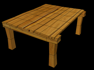 wooden table 3D Model