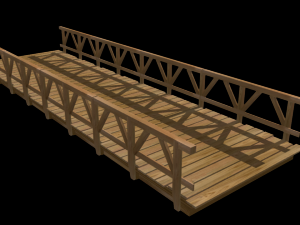 wooden bridge 3D Model