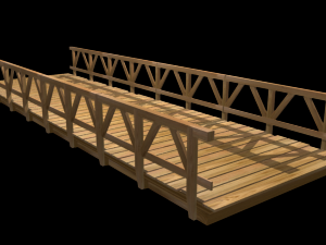 wooden bridge 3D Model