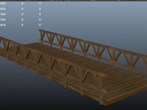 wooden bridge 3D Model