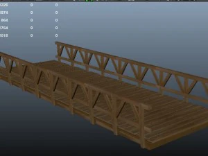 wooden bridge 3D Model