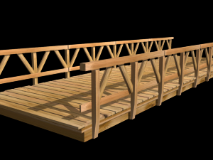 wooden bridge 3D Model