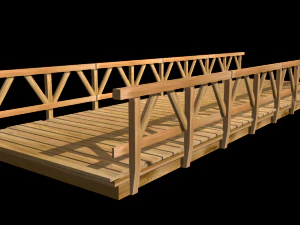 wooden bridge 3D Model