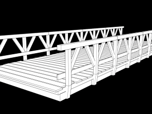 wooden bridge 3D Model