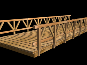 wooden bridge 3D Model