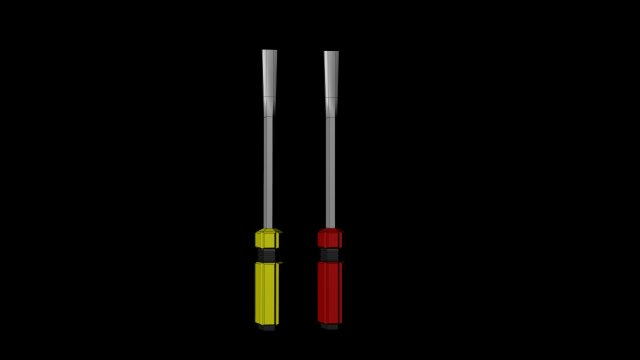 screwdrive 3D Модель .c4d .max .obj .3ds .fbx .stl .blend 