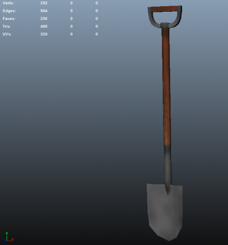 shovel 3D Model .c4d .max .obj .3ds .fbx .stl .blend 