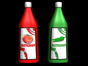 ketchup bottle 3D Model