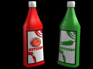 ketchup bottle 3D मॉडल
