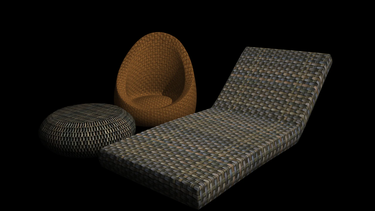 wicker chair 3D Model .c4d .max .obj .3ds .fbx .stl .blend 