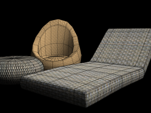 wicker chair Modèle 3D