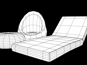 wicker chair Modèle 3D