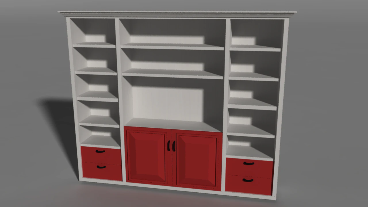 cabinet 3D Model .c4d .max .obj .3ds .fbx .stl .blend 