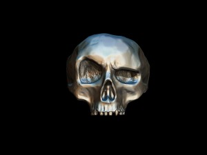 realistic skull ring 3d print model Modèles 3D en vedette