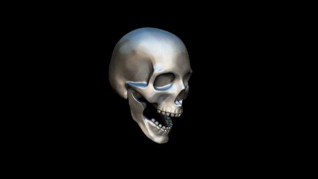 realistic skull pendant 3D-printmodel .c4d .max .obj .3ds .fbx .stl .blend 