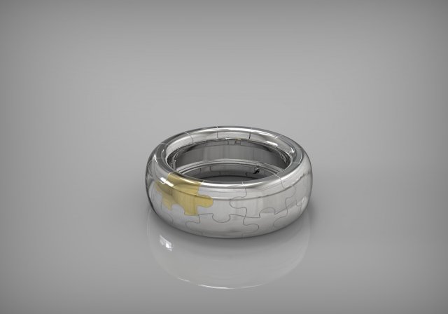 puzle ring 3d print model 3Dプリントモデル .c4d .max .obj .3ds .fbx .stl .blend 