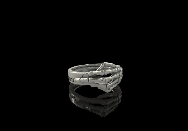 silver street jewelry ring i will always be agains 3D Print Model .c4d .max .obj .3ds .fbx .lwo .lw .lws