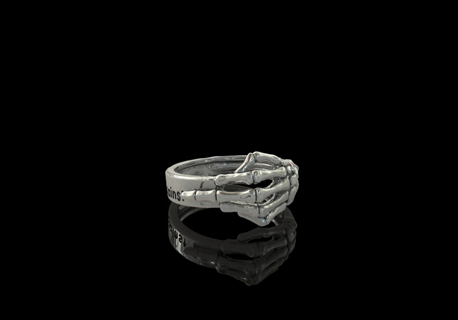 silver street jewelry ring i will always be agains 3D Print Model .c4d .max .obj .3ds .fbx .stl .blend 