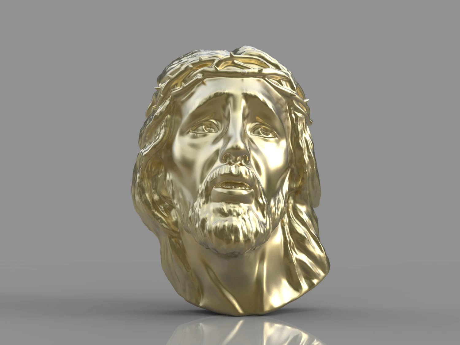 pendant jesus face 3D Print Model .c4d .max .obj .3ds .fbx .stl .blend 