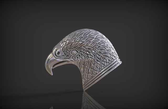 eagle head jewelry 3d print model 3D-printmodel .c4d .max .obj .3ds .fbx .stl .blend 