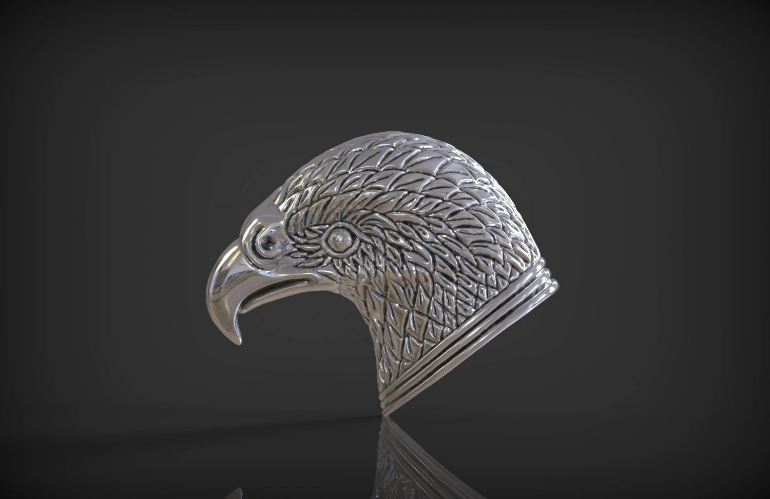 eagle head jewelry 3d print model 3D Print Model .c4d .max .obj .3ds .fbx .stl .blend 