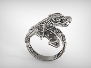 dragon ring 3d print model Model do druku 3D