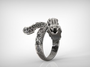 dragon ring 3d print model Model do druku 3D