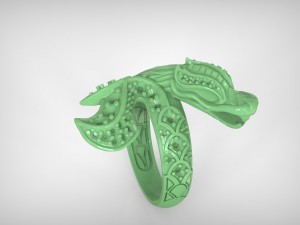 dragon ring 3d print model Model do druku 3D