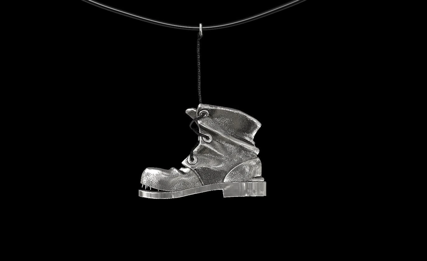 pendant old shoe silver street collection 3D Print Model .c4d .max .obj .3ds .fbx .stl .blend 