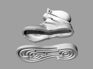 pendant old shoe silver street collection 3D Print Model