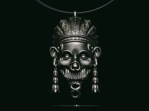 pendant skull aztec 3d print model 3D Print Model