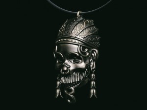 pendant skull aztec 3d print model Modèles 3D en vedette