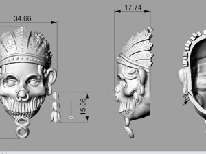 pendant skull aztec 3d print model Modèles 3D en vedette