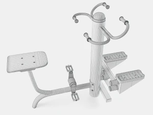 outdoor gym set-1 3D Model