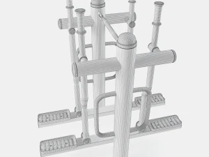 outdoor gym set-1 3D Model