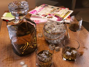 whiskey set with bucket for ice 3D Model
