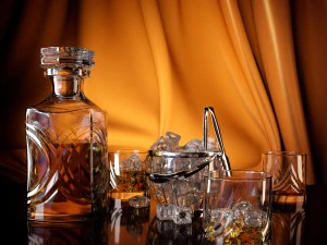 whiskey set with bucket for ice 3D Model