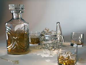 whiskey set with bucket for ice 3Dモデル