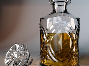 whiskey set with bucket for ice 3Dモデル