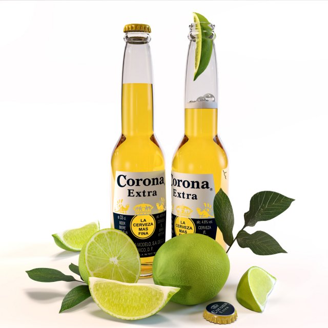 corona extra beer 3Dモデル .c4d .max .obj .3ds .fbx .stl .blend 