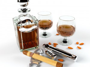 cognac sigar set 3D मॉडल