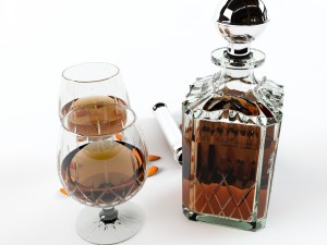 cognac sigar set 3D मॉडल