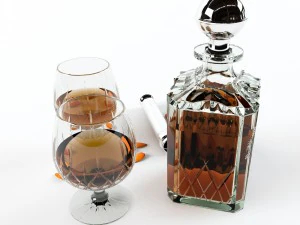 cognac sigar set 3D Model