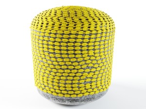 puf roccoco Modelo 3D