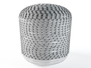 puf roccoco Modelo 3D