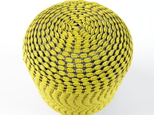 puf roccoco Modelo 3D